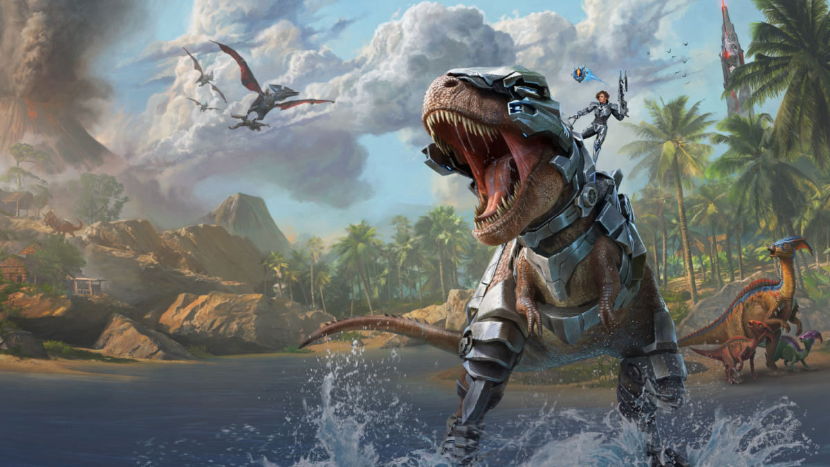 A dinosaur as seen in Ark: Survival Ascended.