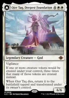 Ojer Taq, Deepest Foundation is the white colored god from Lost Caverns of Ixalan