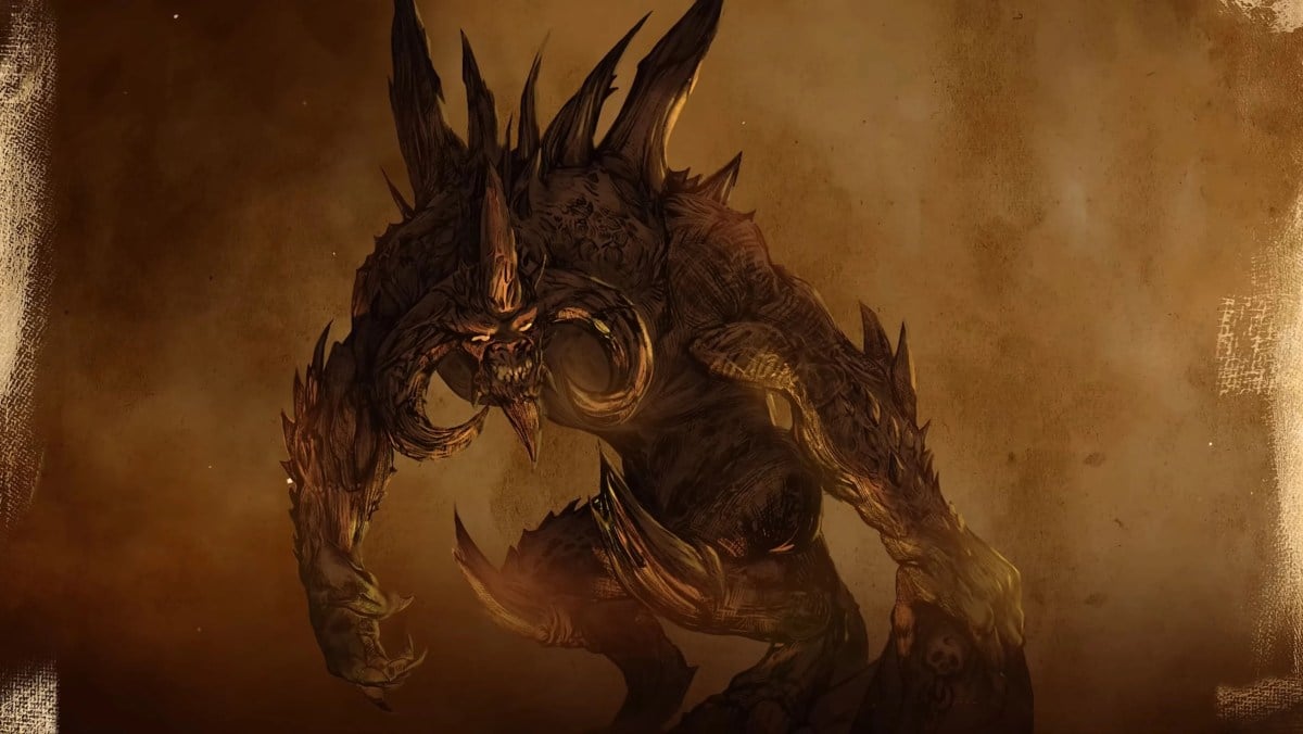 Screenshot of a demon in Diablo 4