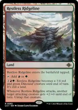 Restless Ridgeline, a land from Lost Caverns of Ixalan early spoilers