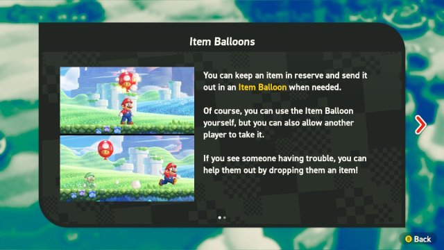 Item Balloon guide in Super Mario Bros. Wonder