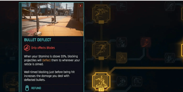 Screenshot of the Bullet Deflect perk in Dot Esports. 