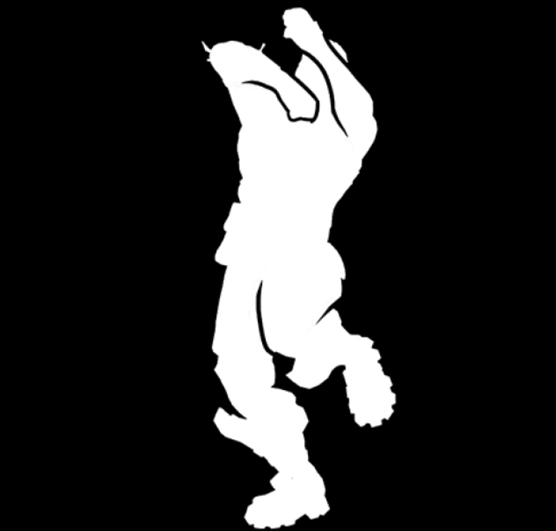 Icon for the Rollie emote in Fortnite.