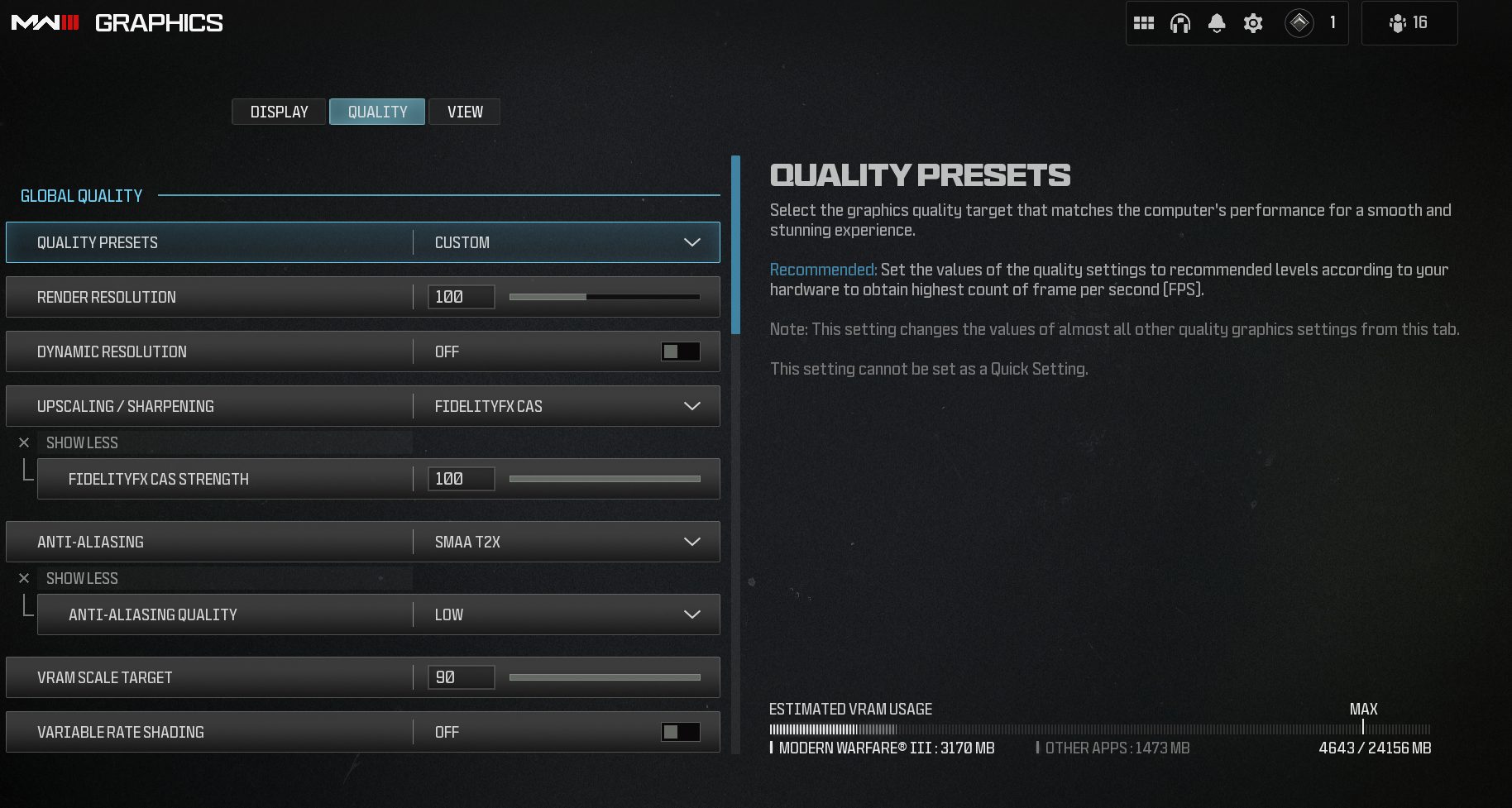 Best Graphics Settings For The MW3 Beta