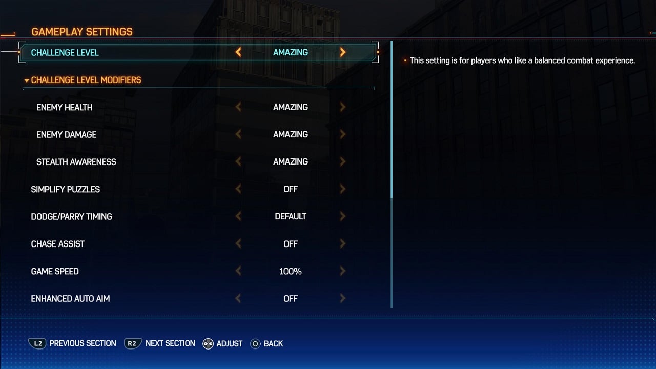 There is a picture of difficulty settings for Spider-Man 2.