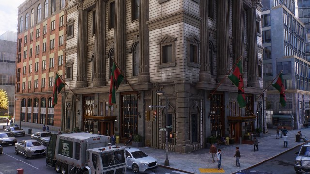 There is a picture of the Wakanda Embassy in New York City.
