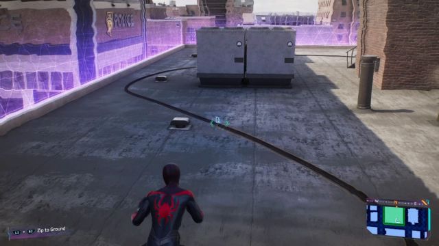 Spider-Man and a broken cable