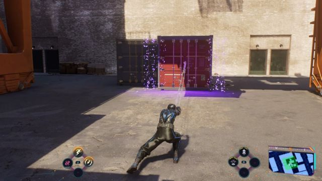 Spider-Man opening a container