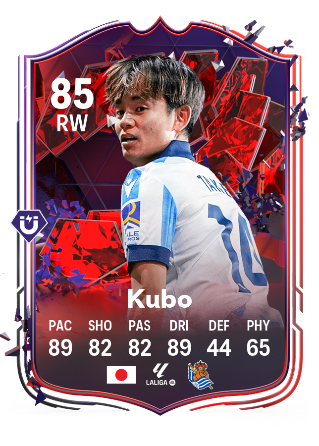 Image of Takefusa Kubo's Trailblazers' card in EA FC 24 Ultimate Team.