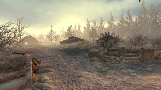 An abandoned, nuclear wasteland shown in the Wasteland map in Call of Duty.