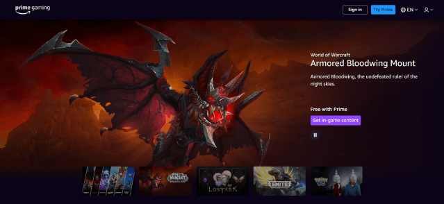 Prime Gaming Loot: Get the Armored Bloodwing Mount — World of
