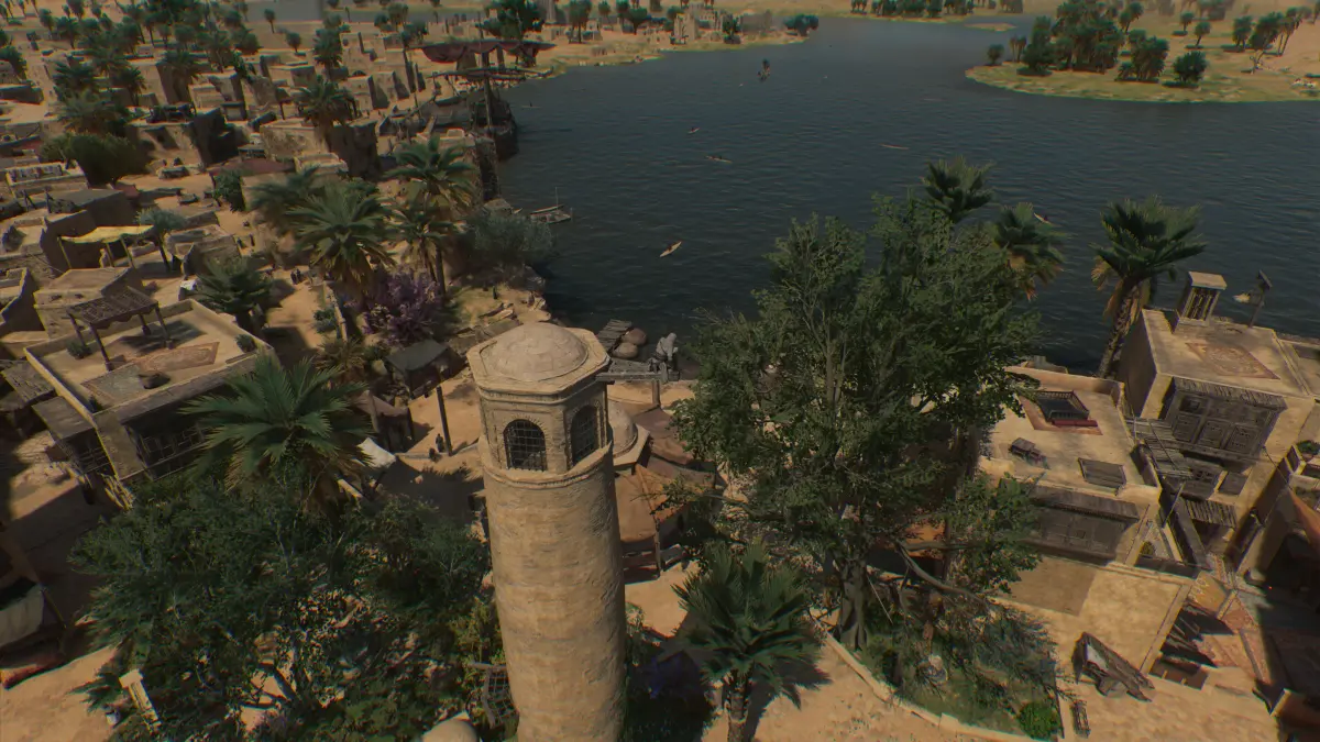 Basim claiming a viewpoint in AC Mirage.