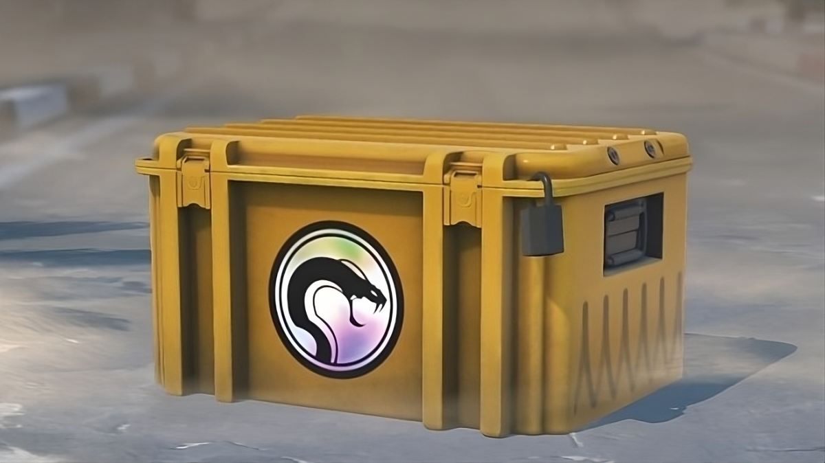 Screenshot taken of the Recoil Case in CS2. It's yellow and has a dragon on it.
