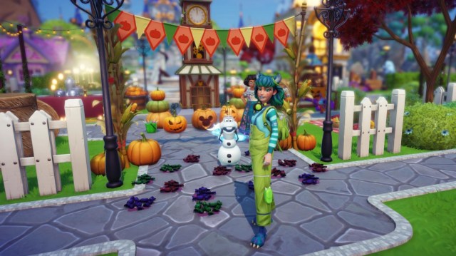 The player standing in front of Candy scattered on the ground in the Plaza.