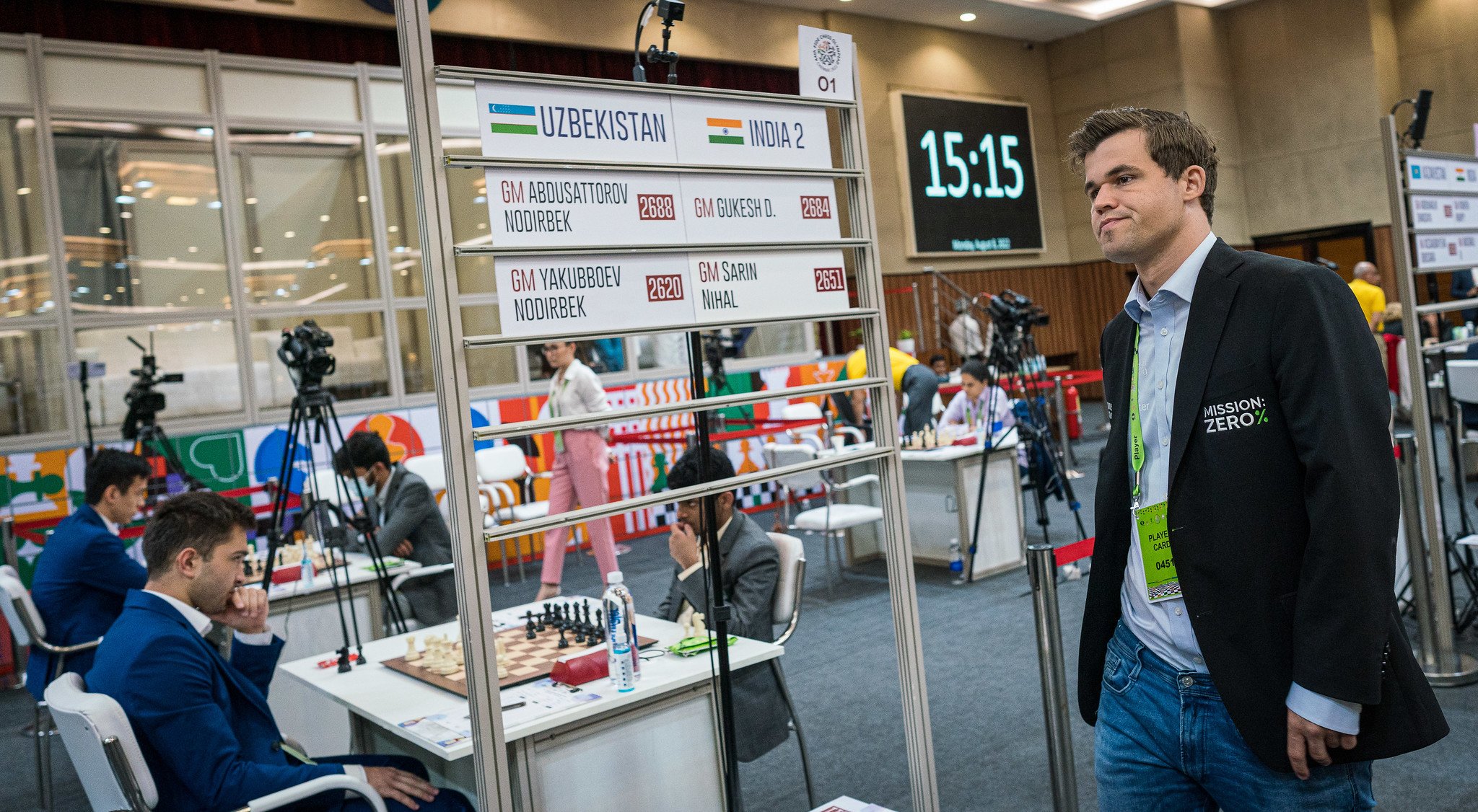 Suleymenov shocks Carlsen at Qatar Masters