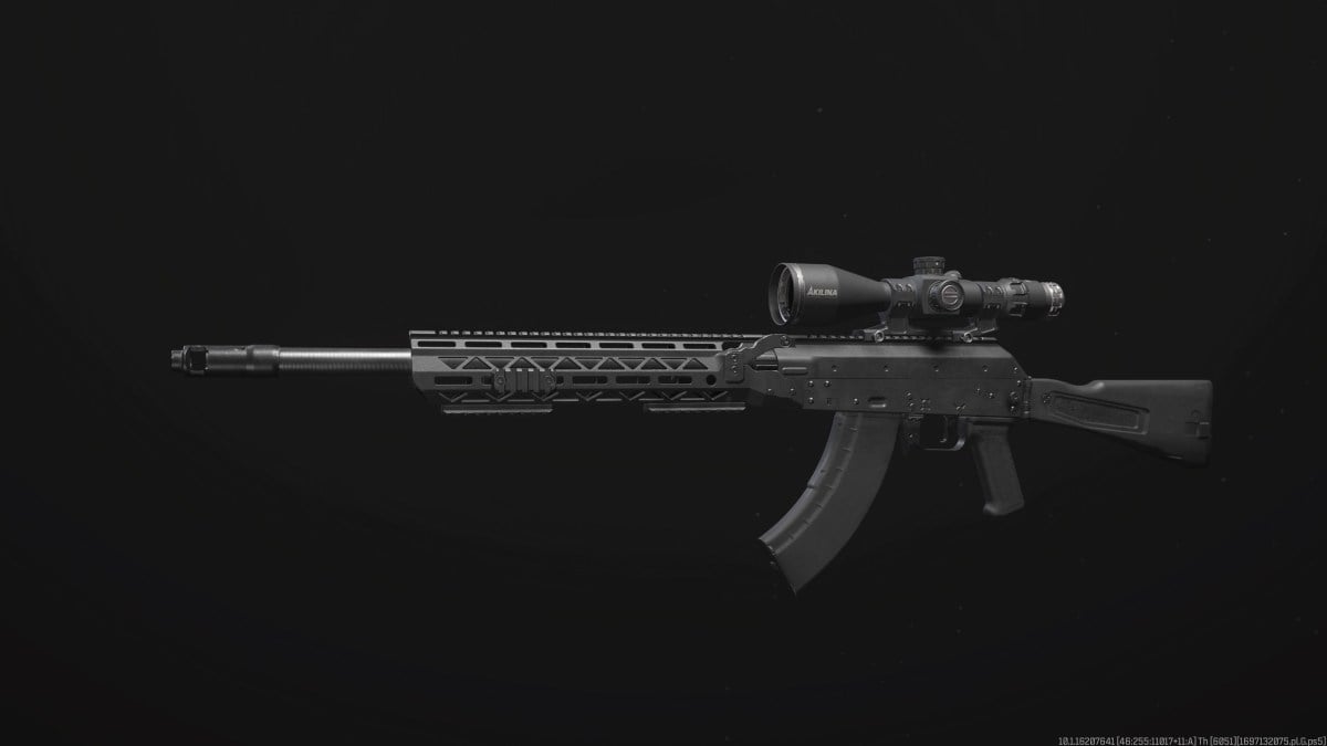 A screenshot of the Longbow sniper rifle in MW3.