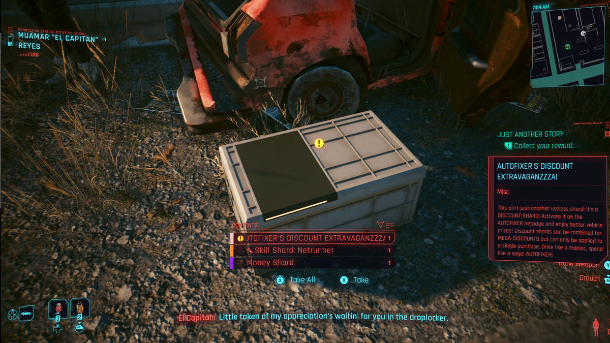 A box in Cyberpunk 2077. 
