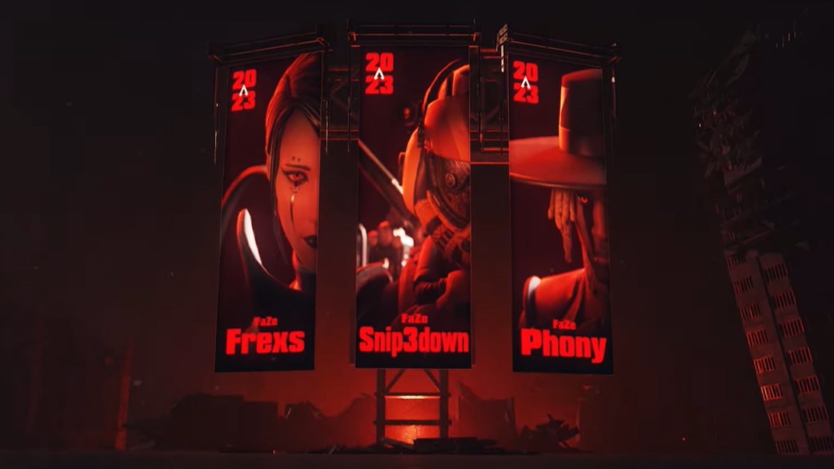 FaZe Apex Team announcement for Y3 featuring Snip3down, Phonyhead, and Frexs