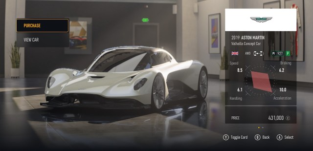 2019 Aston Martin Valhalla Concept Carin Forza Motorsport