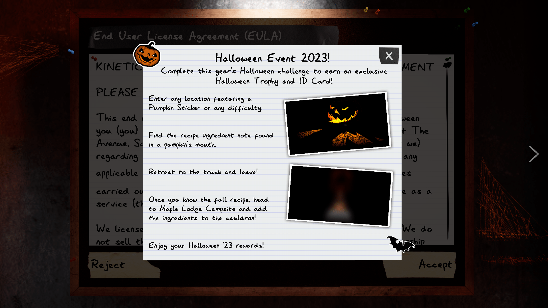 All recipe ingredient note locations in Phasmophobia Halloween event 2023