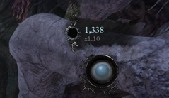 Umbral dimension's Eye indicating threat level.