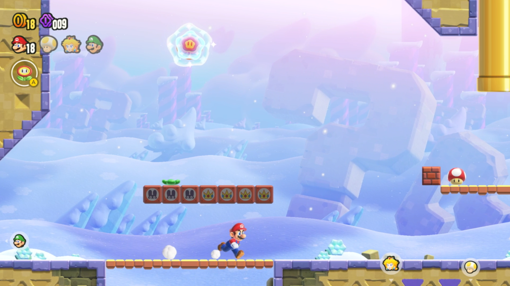 Mario runs across a level in Super Mario Wonder.