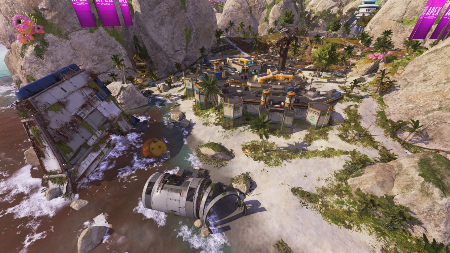 A new POI in Storm Point in Apex Legends, Coastal Camp.