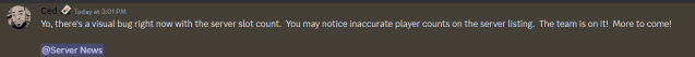 An announcement message from Studio Wildcard in Discord.