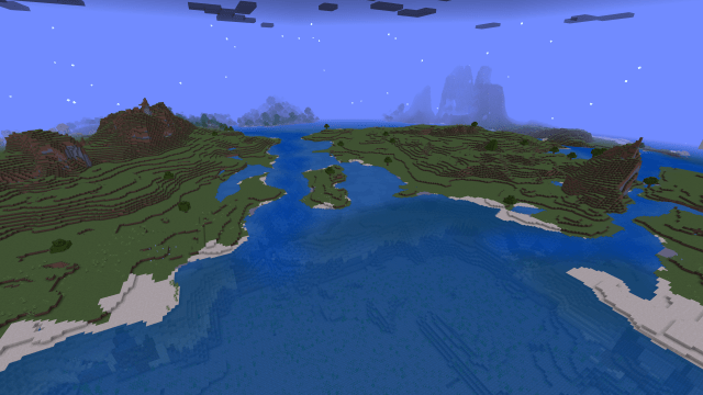 A warm ocean biome in Minecraft.