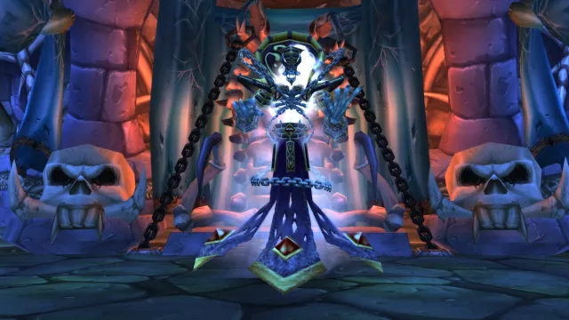 An image of Kel'Thuzad in Naxxramas, a Warcraft of Warcraft raid.