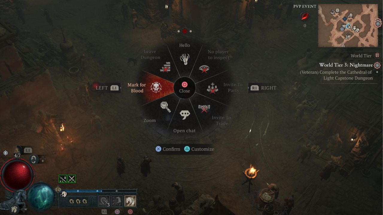 mark for blood pvp action in diablo 4