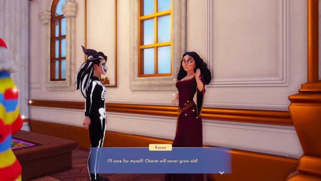 The player talking to Mother Gothel about poetry. 