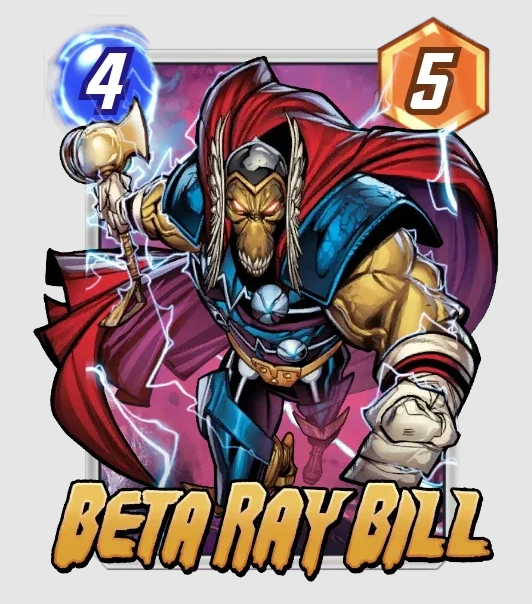 Marvel Snap card art for Beta Ray Bill.