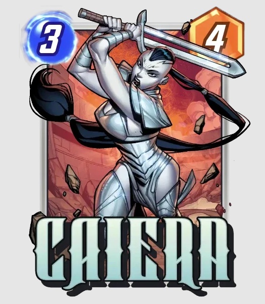 Marvel Snap card art for Caiera.