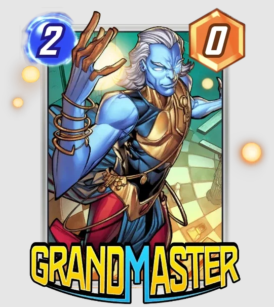 Marvel Snap card art for Grandmaster.