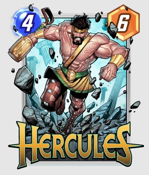 Marvel Snap card art for Hercules.