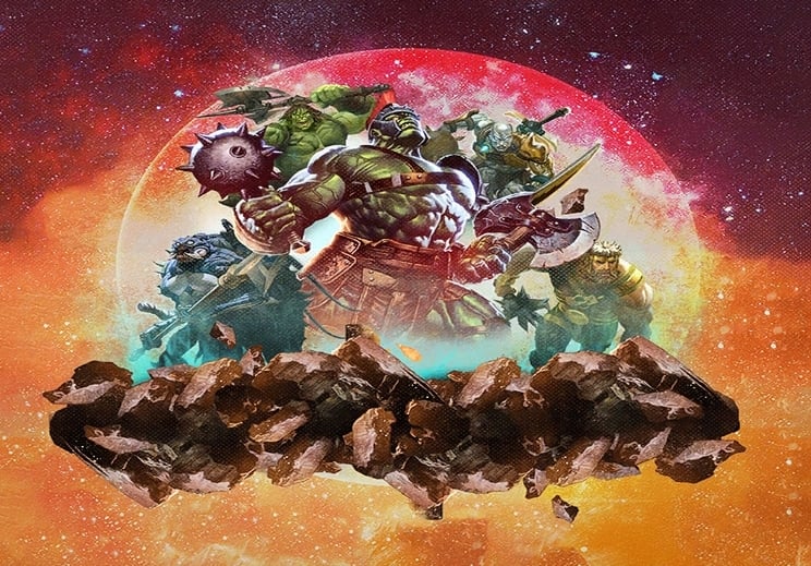Leaked artwork for Marvel Snap's January season themed around Skaar and Planet Hulk.