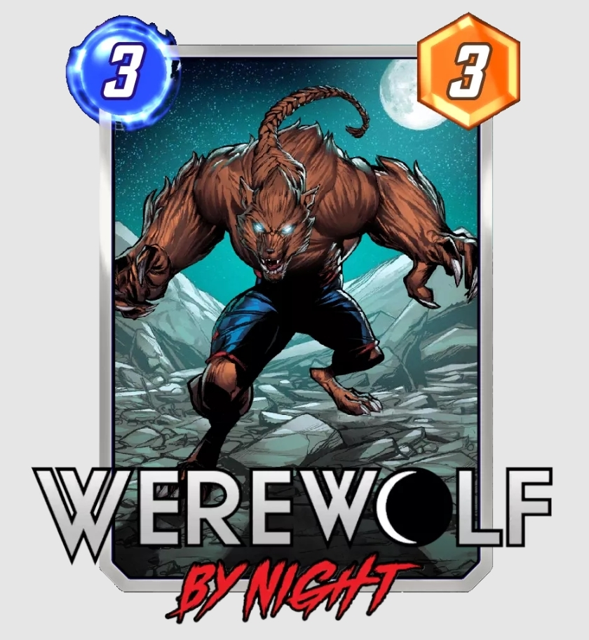 Marvel Snap card art for Werewolf By Night.