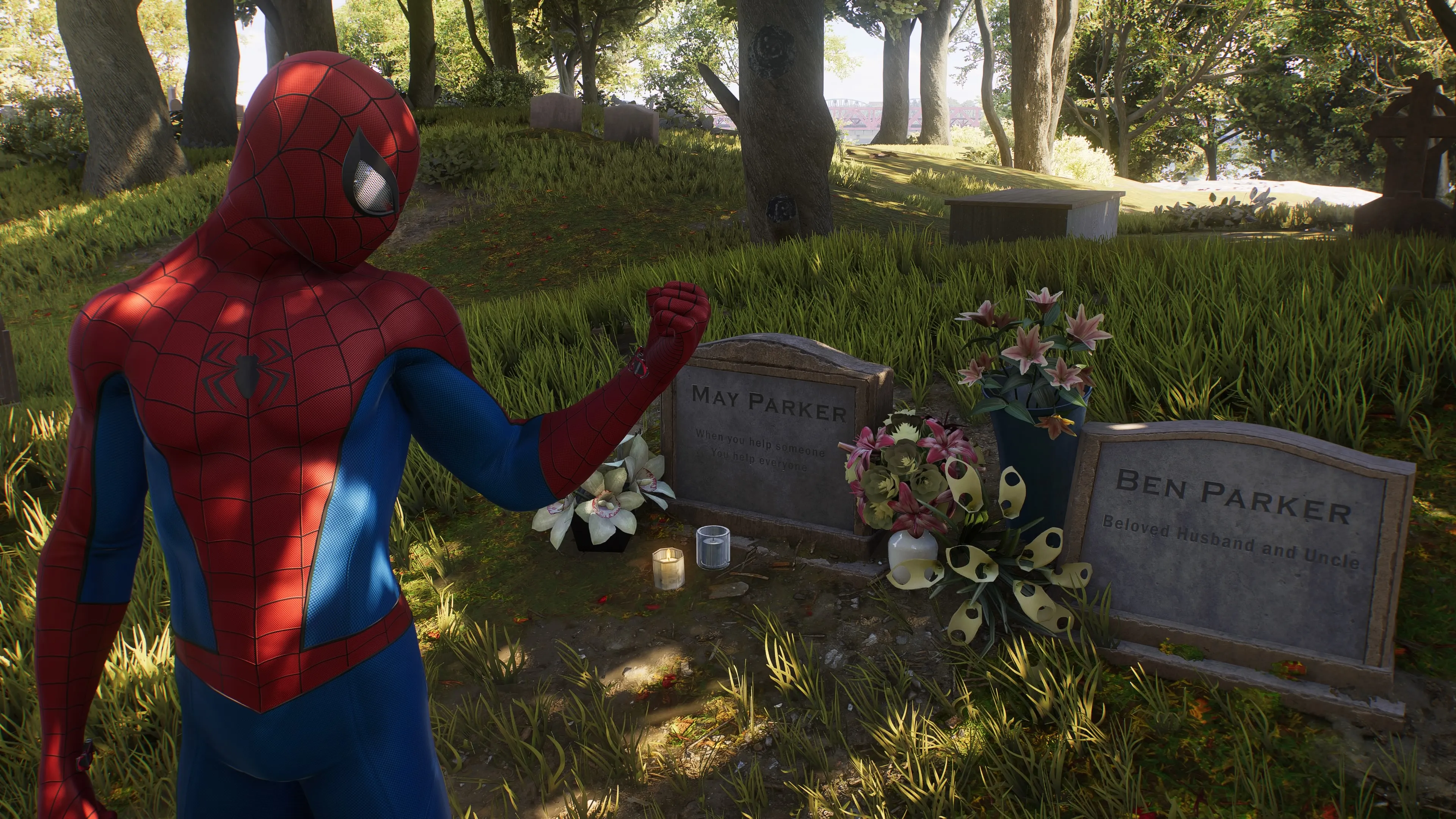 Spider-Man 2 You Know What to Do Trophy Guide: Aunt May's grave location