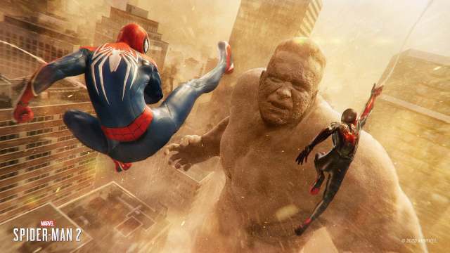 Spider-Man vs. Sandman in NYC.