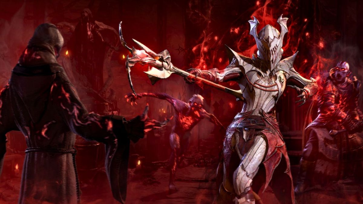 Sorcerer woman wielding staff at enemy in Diablo 4 Season 2