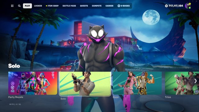 The new user interface as seen in Fortnite