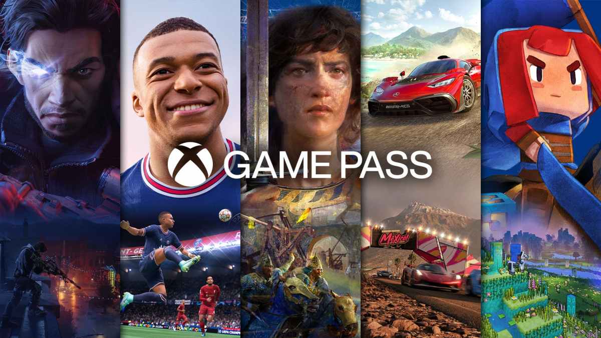 Game Pass key image featuring games like FIFA and Forza Horizon