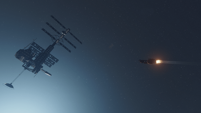 An in game screenshot of space exploration in Starfield.