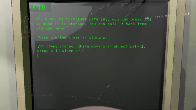 Lethal Company: Storage and furniture menu on the Terminal