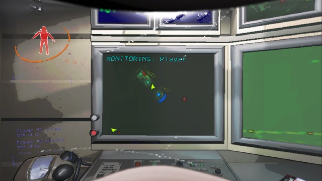 Monitor screen from inside the Home Base in Lethal Company
