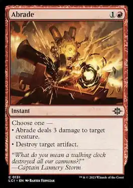 Abrade removal spell for limited from Lost Caverns of Ixalan