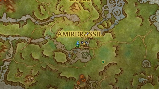 The location of Cenarius in the Emerald Dream.