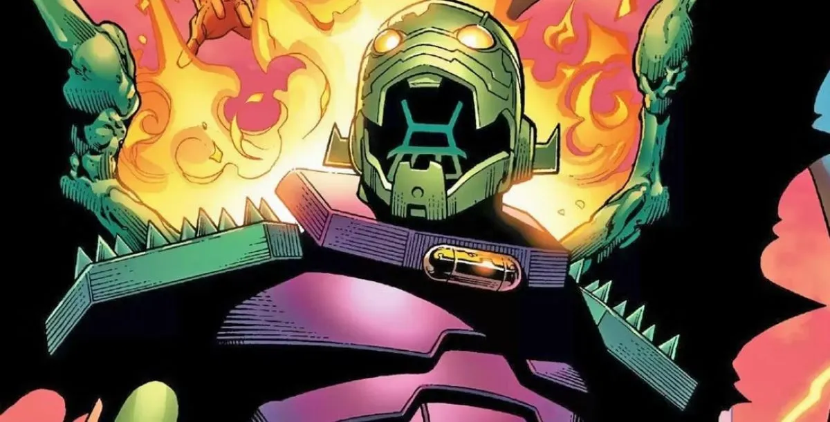 Annihilus in the comics, showing his mouth and wearing his purple costume