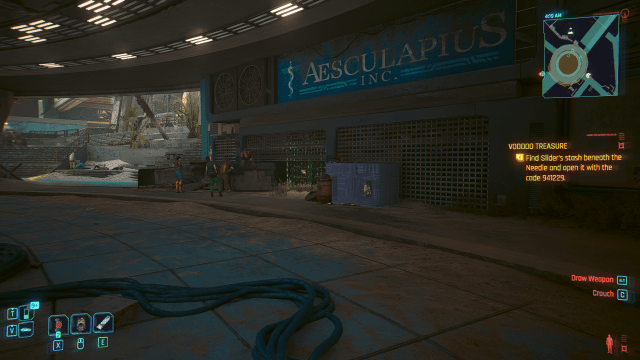 A fallen vending machine in the needle in Dogtown (Cyberpunk 2077).